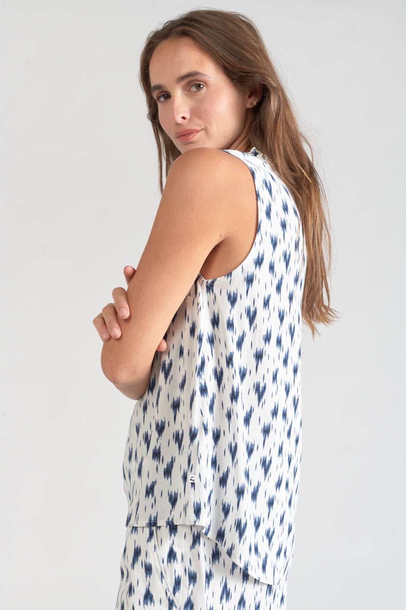 Top Rosita tie and dye blau