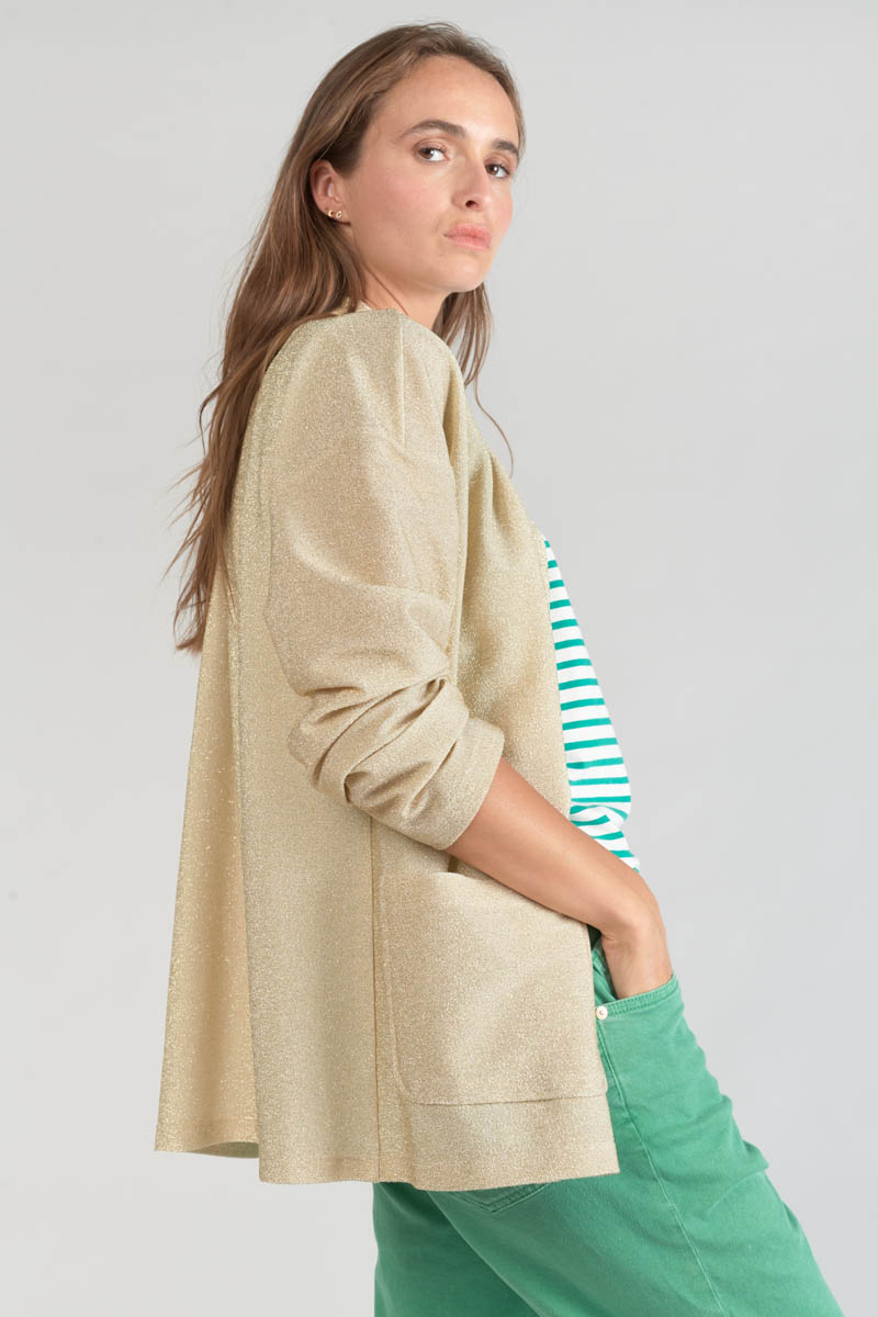 Strickjacke Sobrado goldfarben