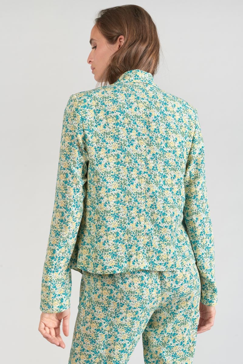 Jacke Tasha mit grün-blauem Blumenmuster