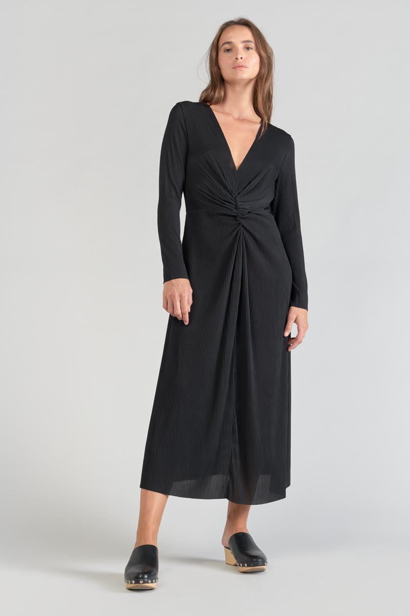 Langes Kleid Yama in schwarz