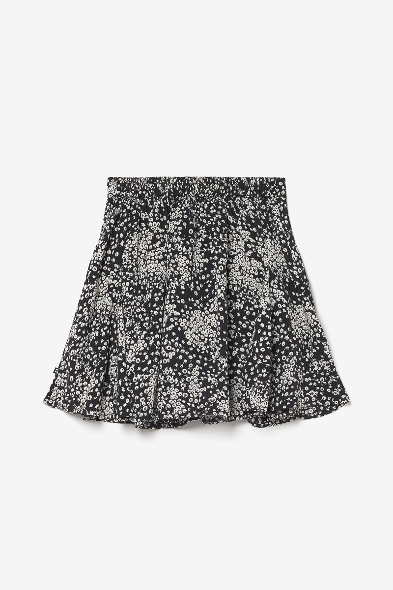 Shorts-Rock Cassandgi mit schwarz-weißem Blumenmuster