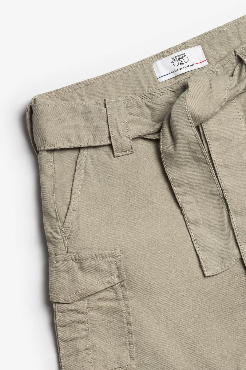 Shorts mit hoher Taille Kally hell khaki