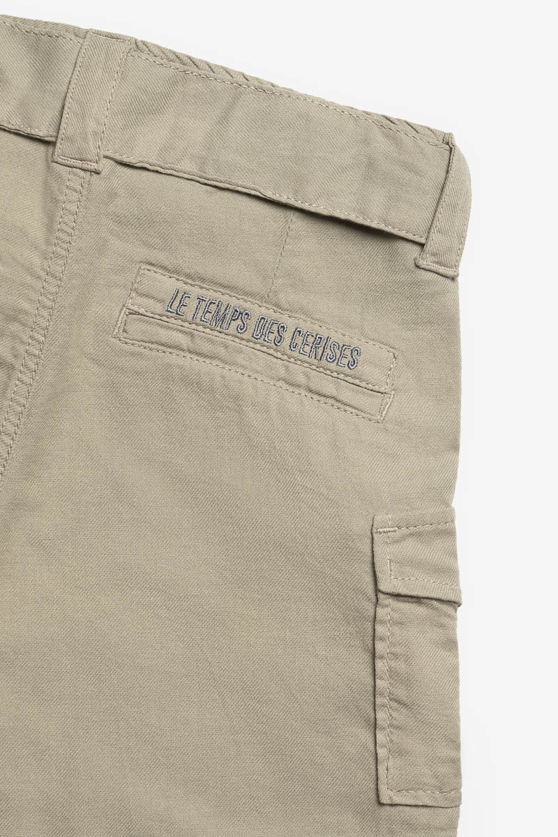 Shorts mit hoher Taille Kally hell khaki