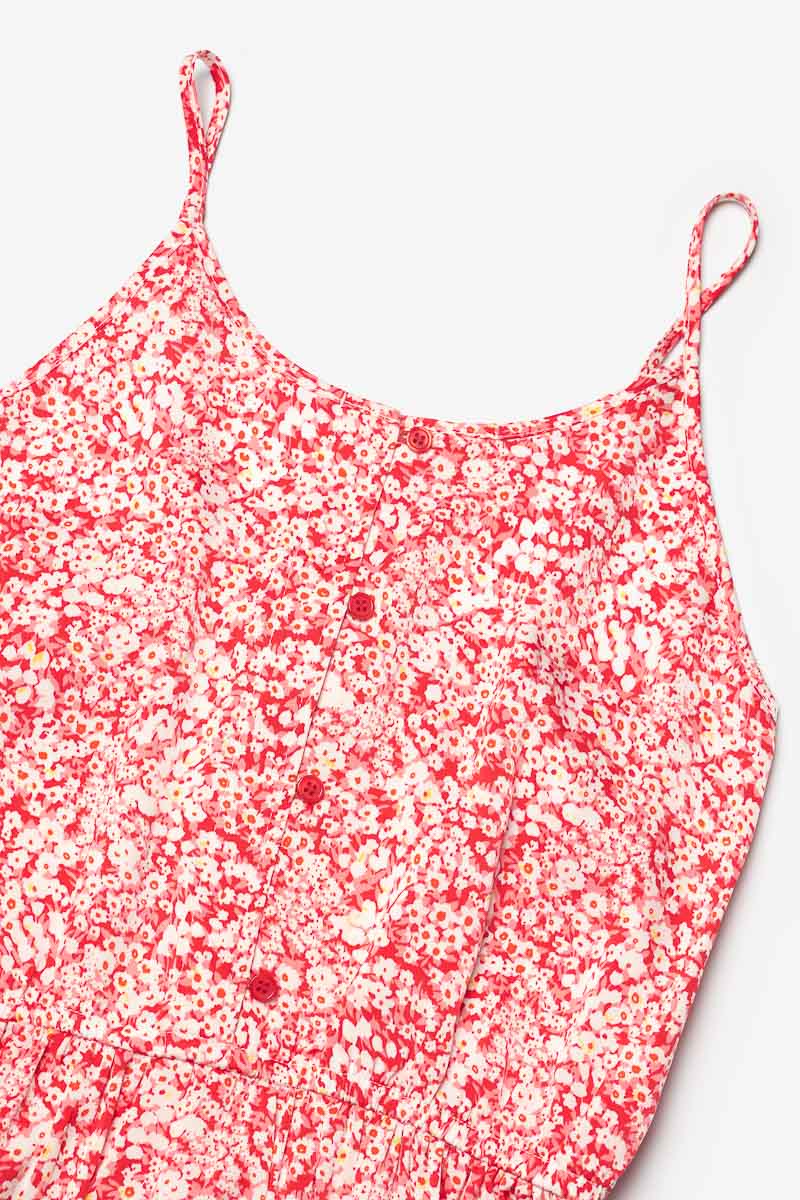 Kleid Yuligi mit Blumenmuster in rot