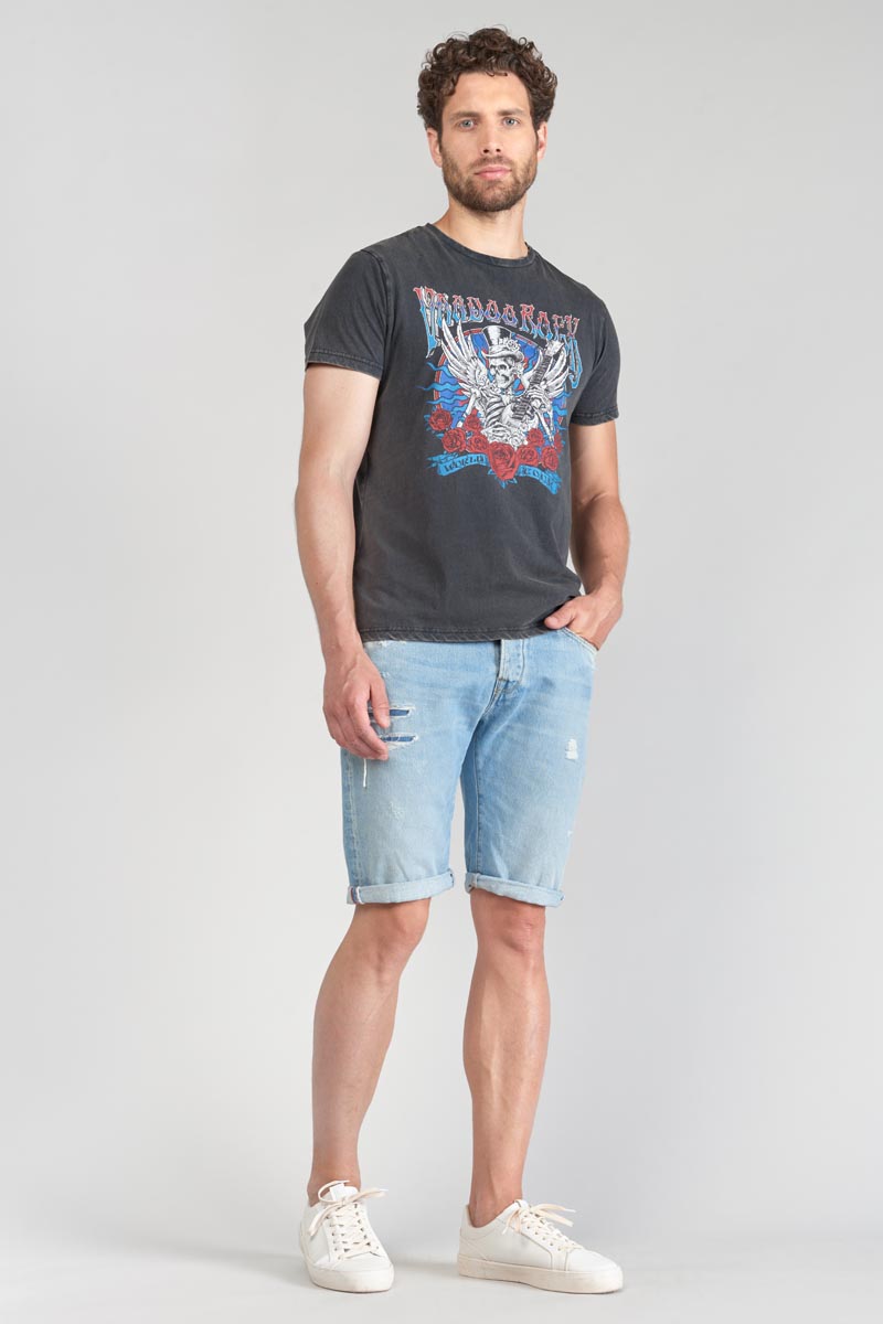 T-Shirt Tije grau verwaschener Druck