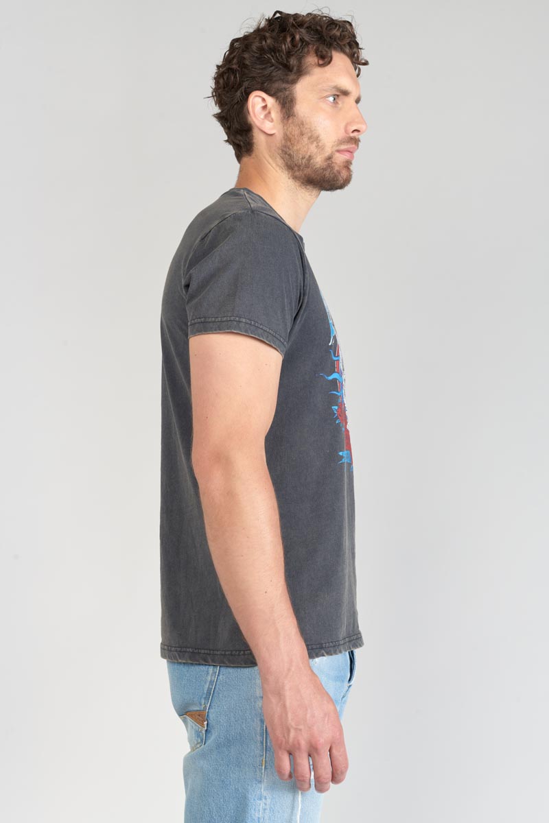 T-Shirt Tije grau verwaschener Druck