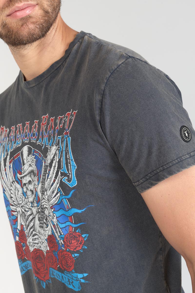 T-Shirt Tije grau verwaschener Druck