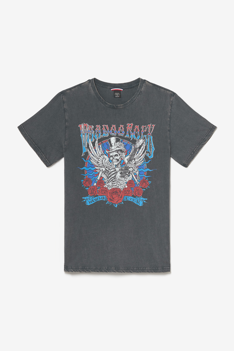 T-Shirt Tije grau verwaschener Druck