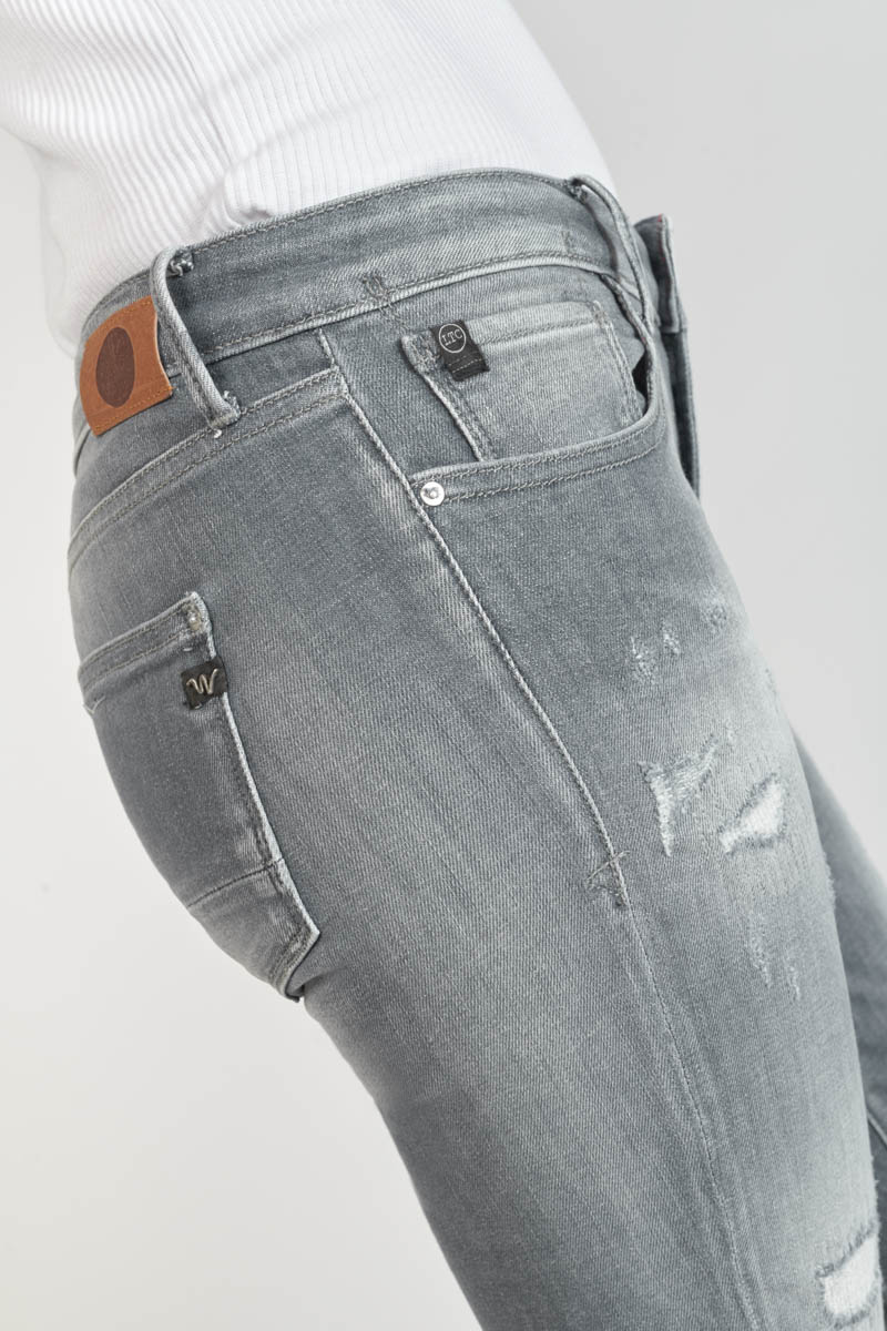 Jeans power skinny Goudes 7/8 destroy grau Nr.3
