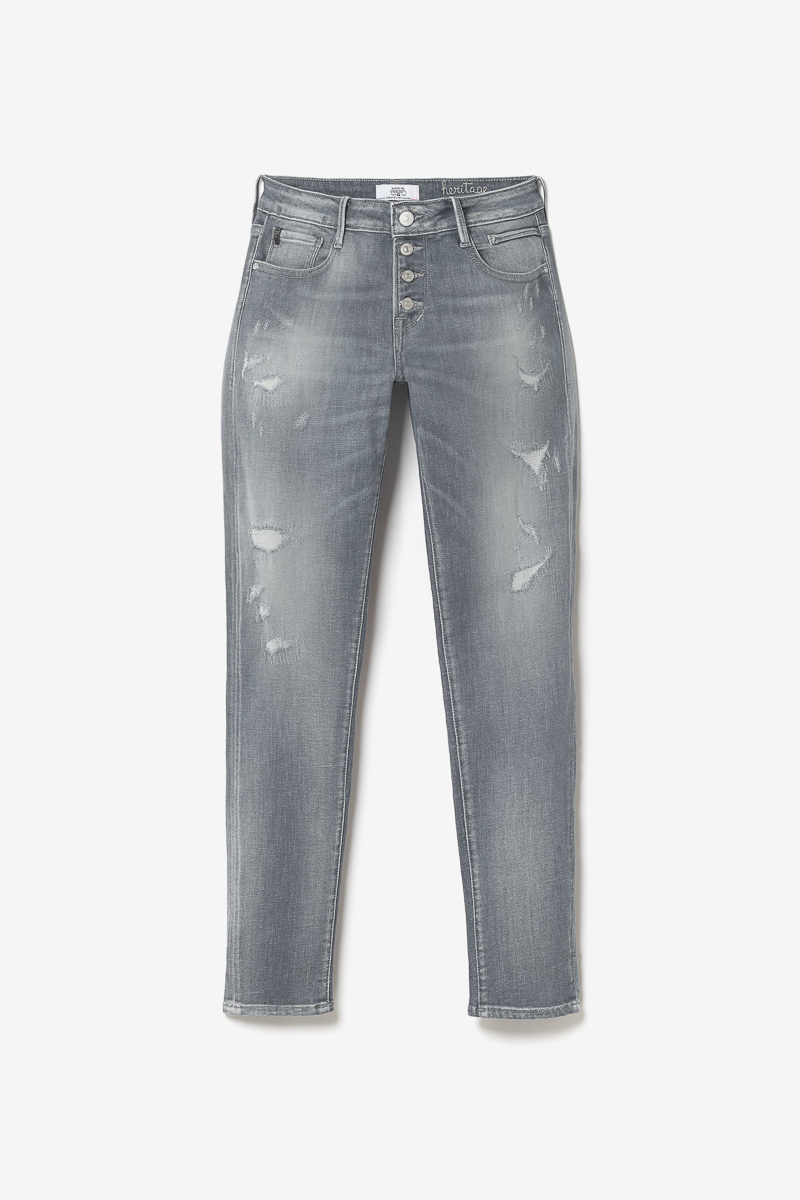 Jeans power skinny Goudes 7/8 destroy grau Nr.3