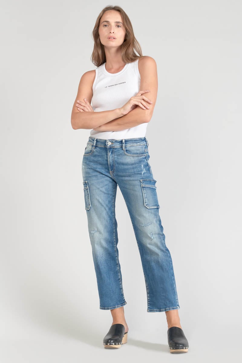 Jeans regular Precieux high waist 7/8 destroy blau Nr.3