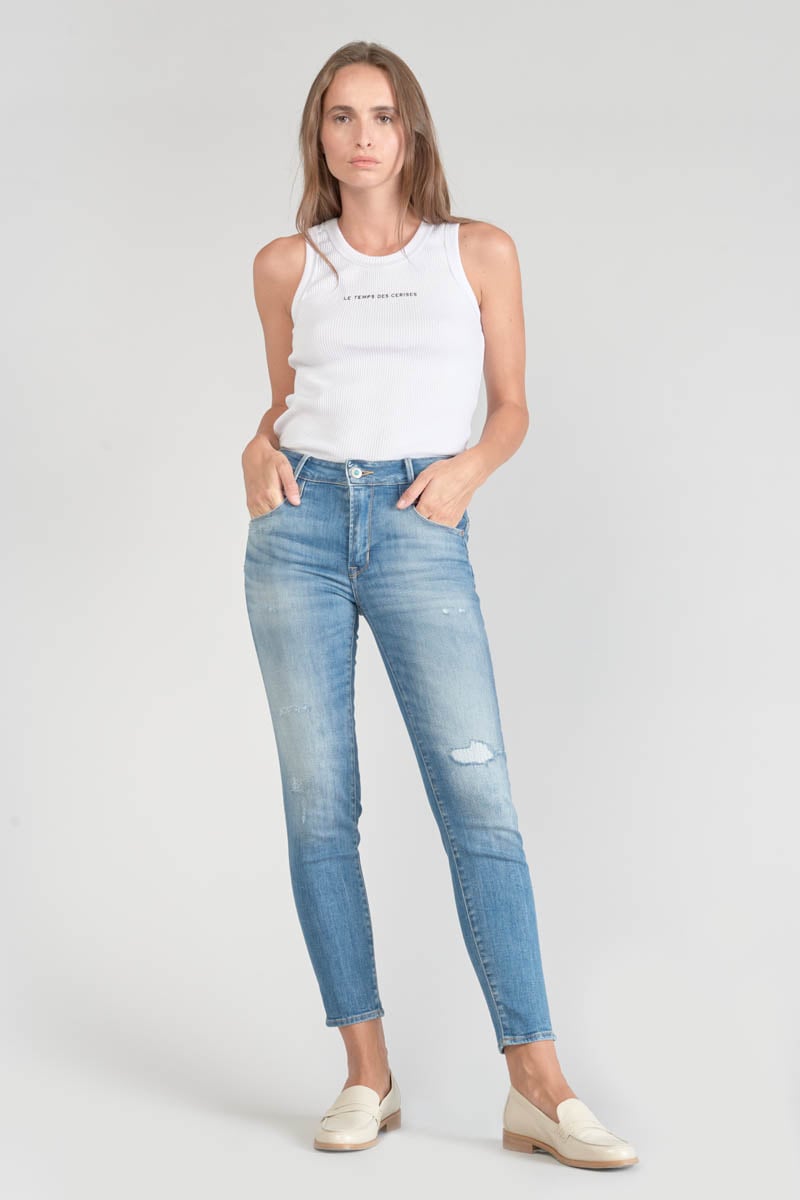 Jeans pulp slim Sabi high waist 7/8 destroy blau Nr.3