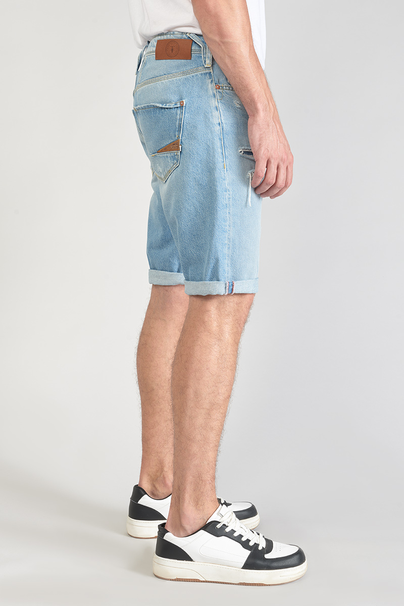 Bermuda-Shorts Laredo aus hellblauem Jeansstoff destroyed verwaschen
