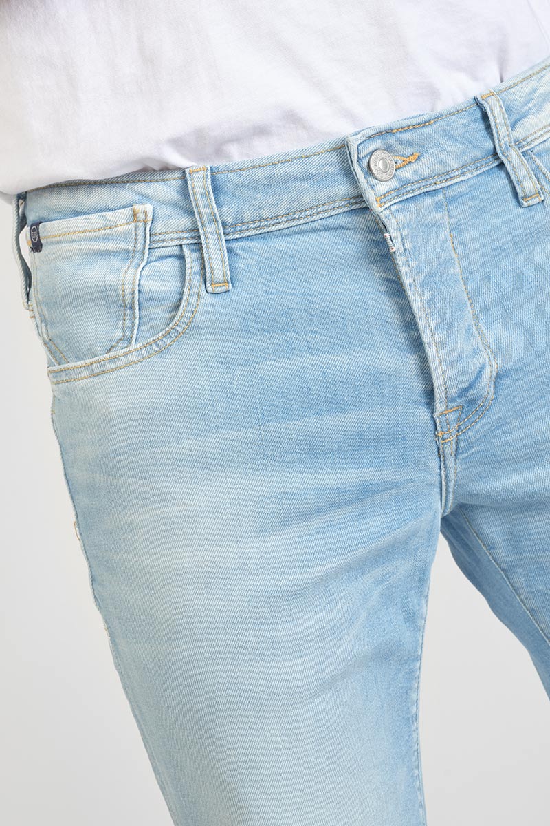 Bermudas Shorts Laredo aus hellblauem verwaschenem Jeansstoff
