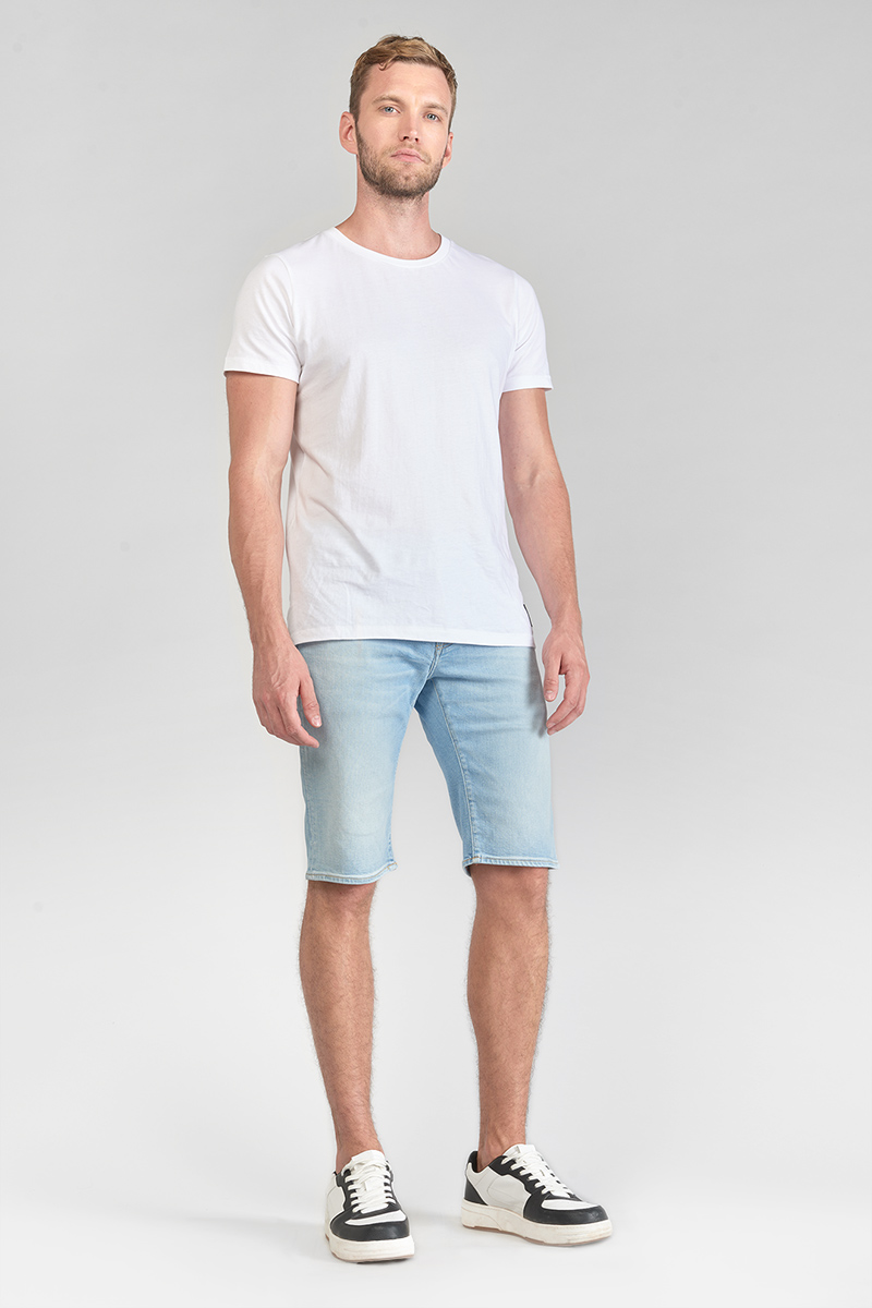 Bermudas Shorts Laredo aus hellblauem verwaschenem Jeansstoff