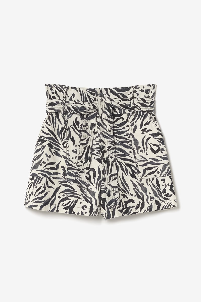 Lest Shorts aus Halbleinen mit Tiermotiv