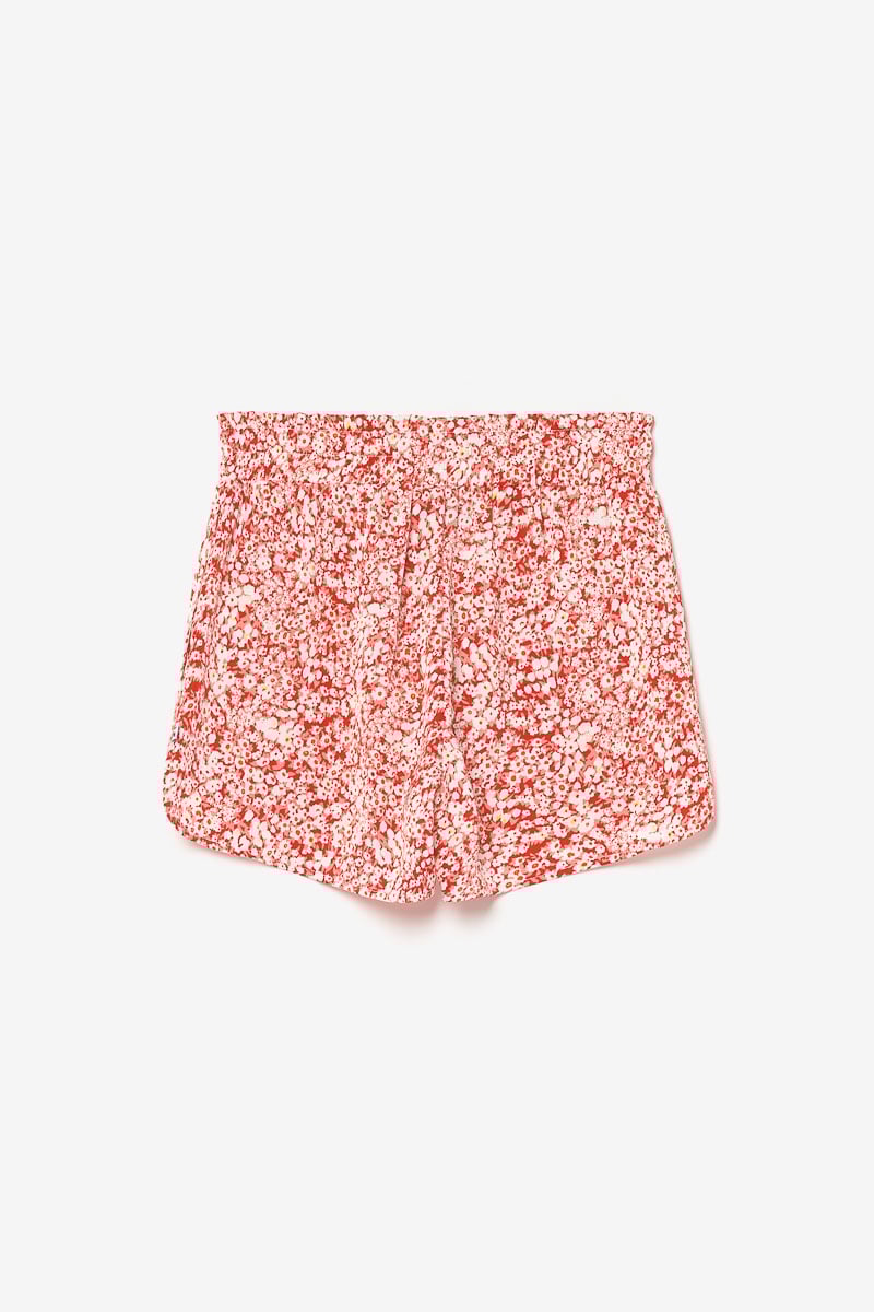 Shorts Roseigi mit rotem Blumenmuster