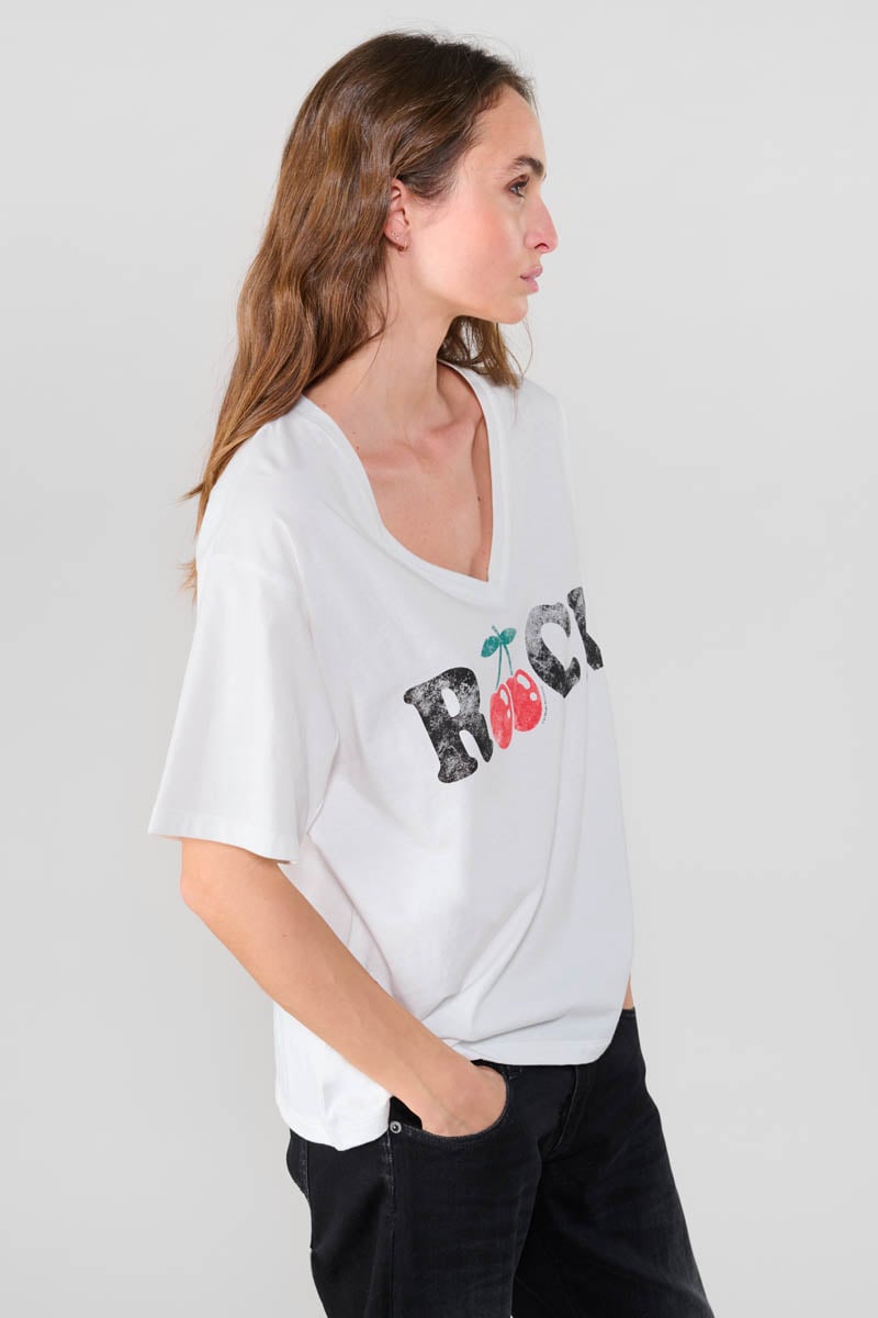 T-shirt Auldi in weiß