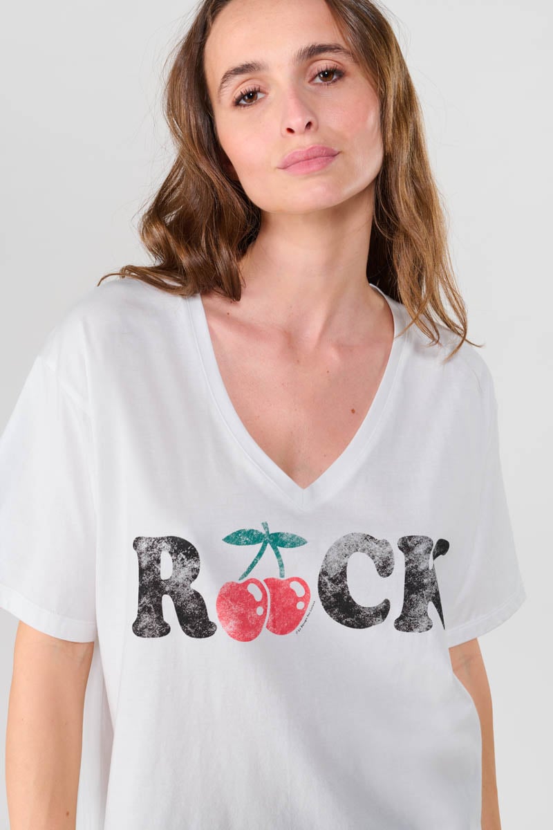 T-shirt Auldi in weiß