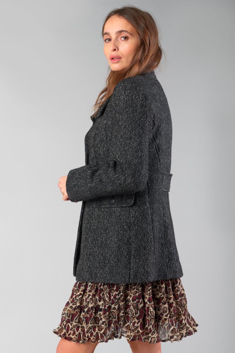 Mantel Capucin in schwarz