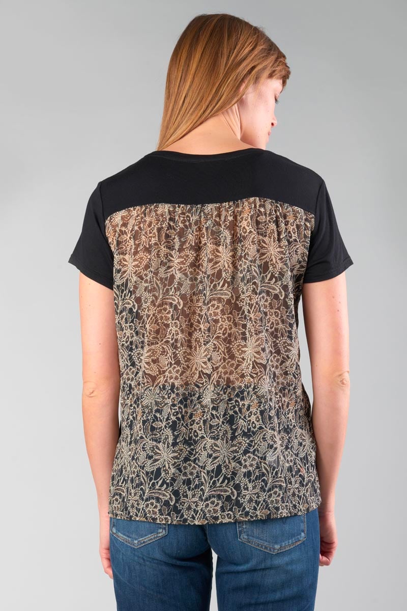 T-shirt Deray in schwarz