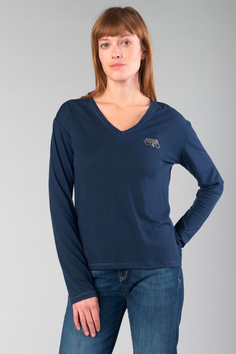 T-shirt Longvtra in blau