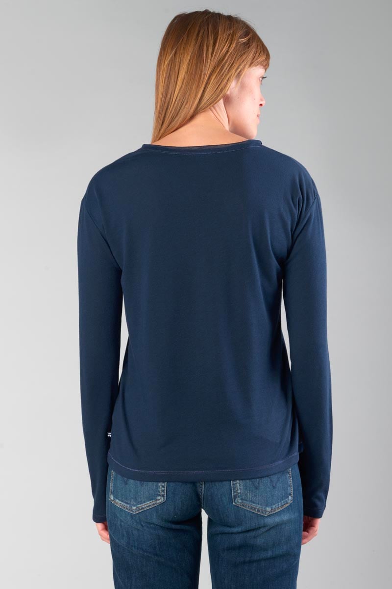 T-shirt Longvtra in blau