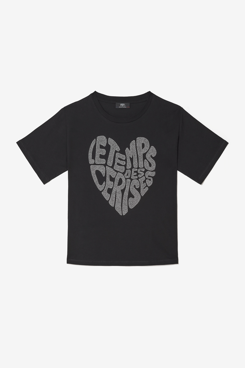 T-shirt Oraya in schwarz