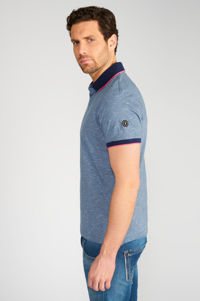 Poloshirt Borel in blau