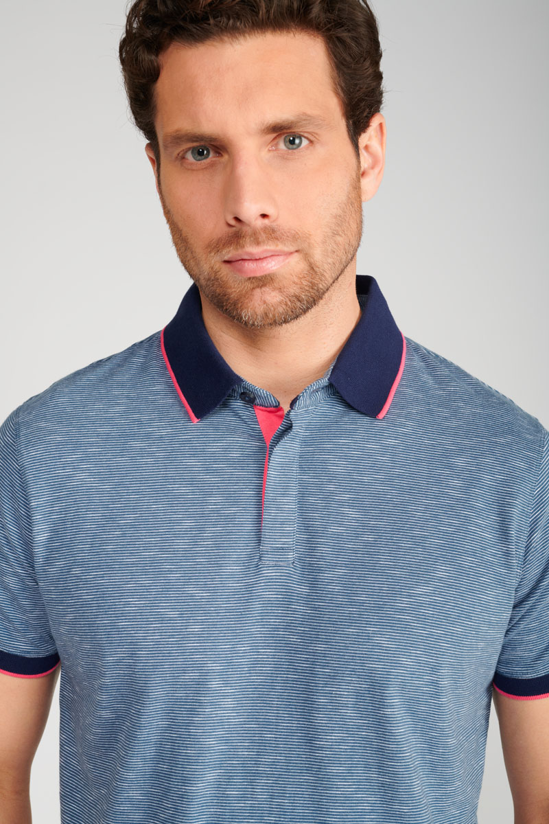 Poloshirt Borel in blau