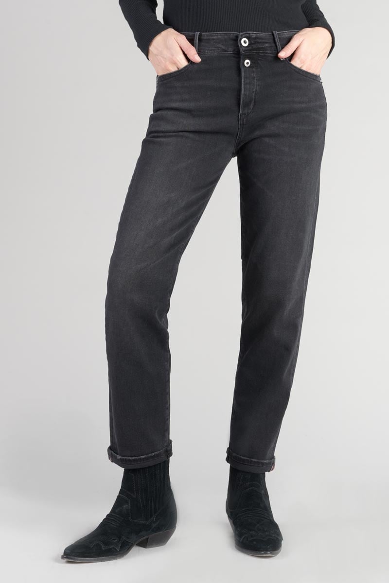 Jeans 400/18 mom Basic high waist 7/8 schwarz Nr.1
