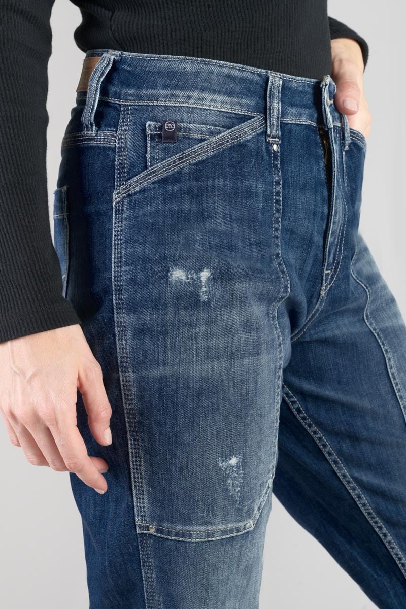 Jeans 400/60 girlfriend Union high waist 7/8 destroy blau Nr.3