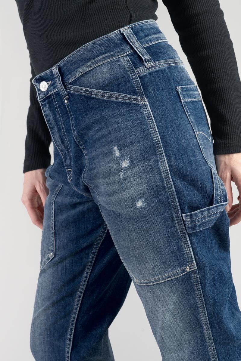 Jeans 400/60 girlfriend Union high waist 7/8 destroy blau Nr.3