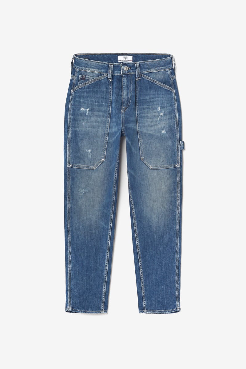 Jeans 400/60 girlfriend Union high waist 7/8 destroy blau Nr.3