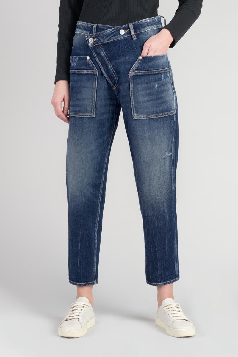 Jeans boyfit Cosy pocket 7/8 destroy blau Nr.2