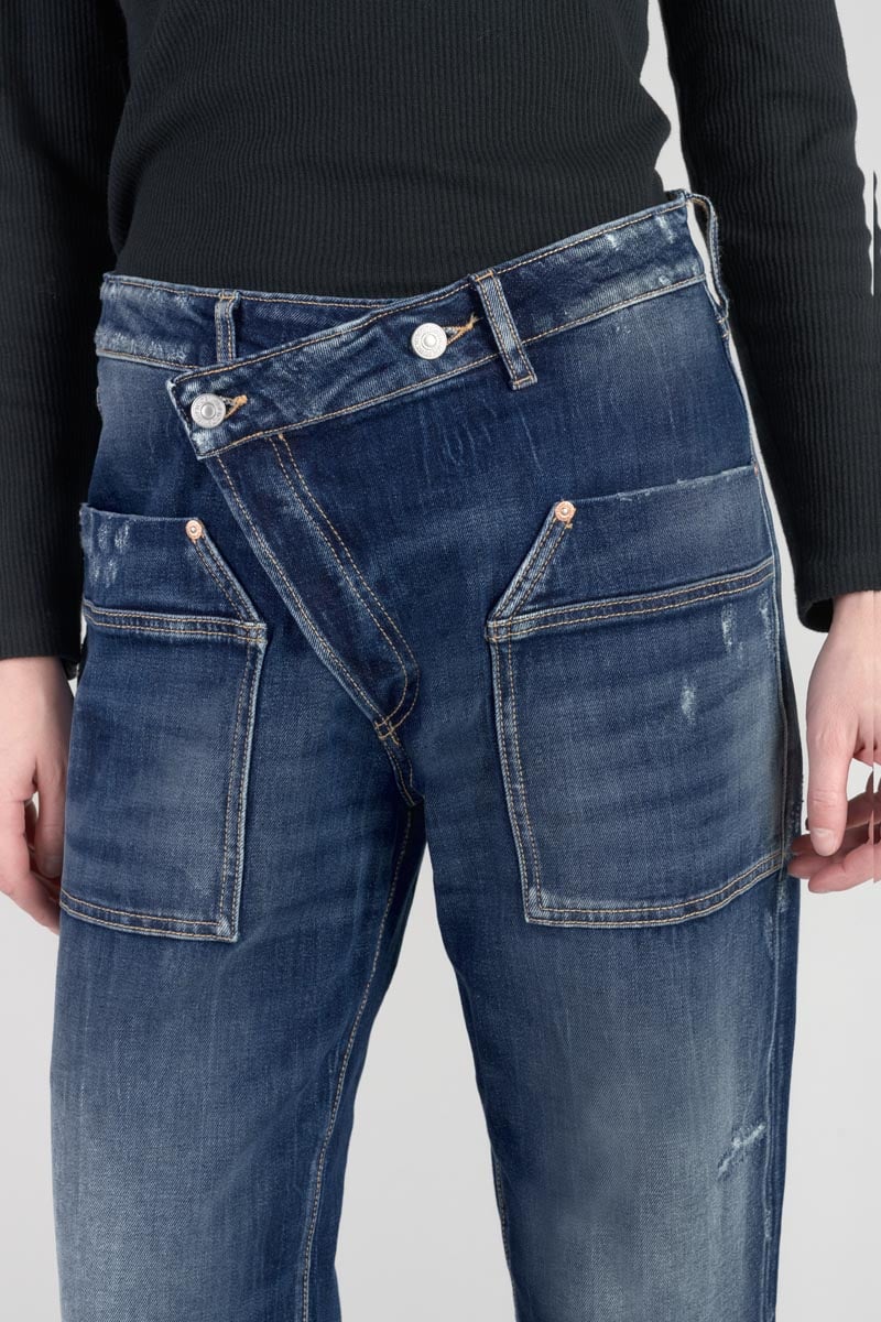 Jeans boyfit Cosy pocket 7/8 destroy blau Nr.2