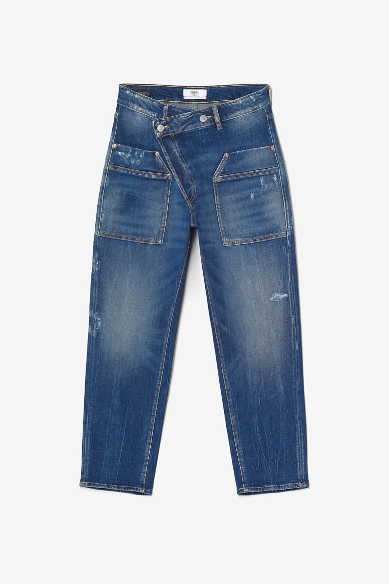 Jeans boyfit Cosy pocket 7/8 destroy blau Nr.2