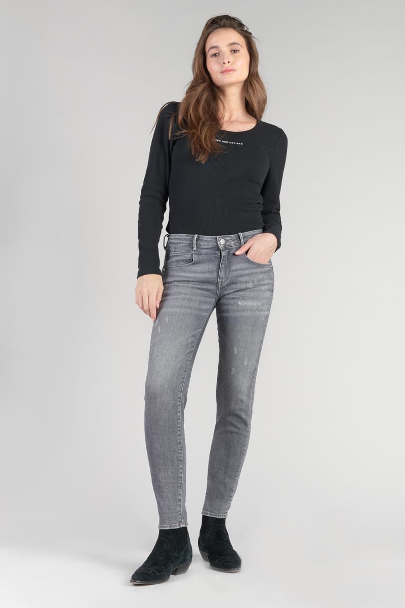 Jeans power skinny Eylau 7/8 destroy grau Nr.2