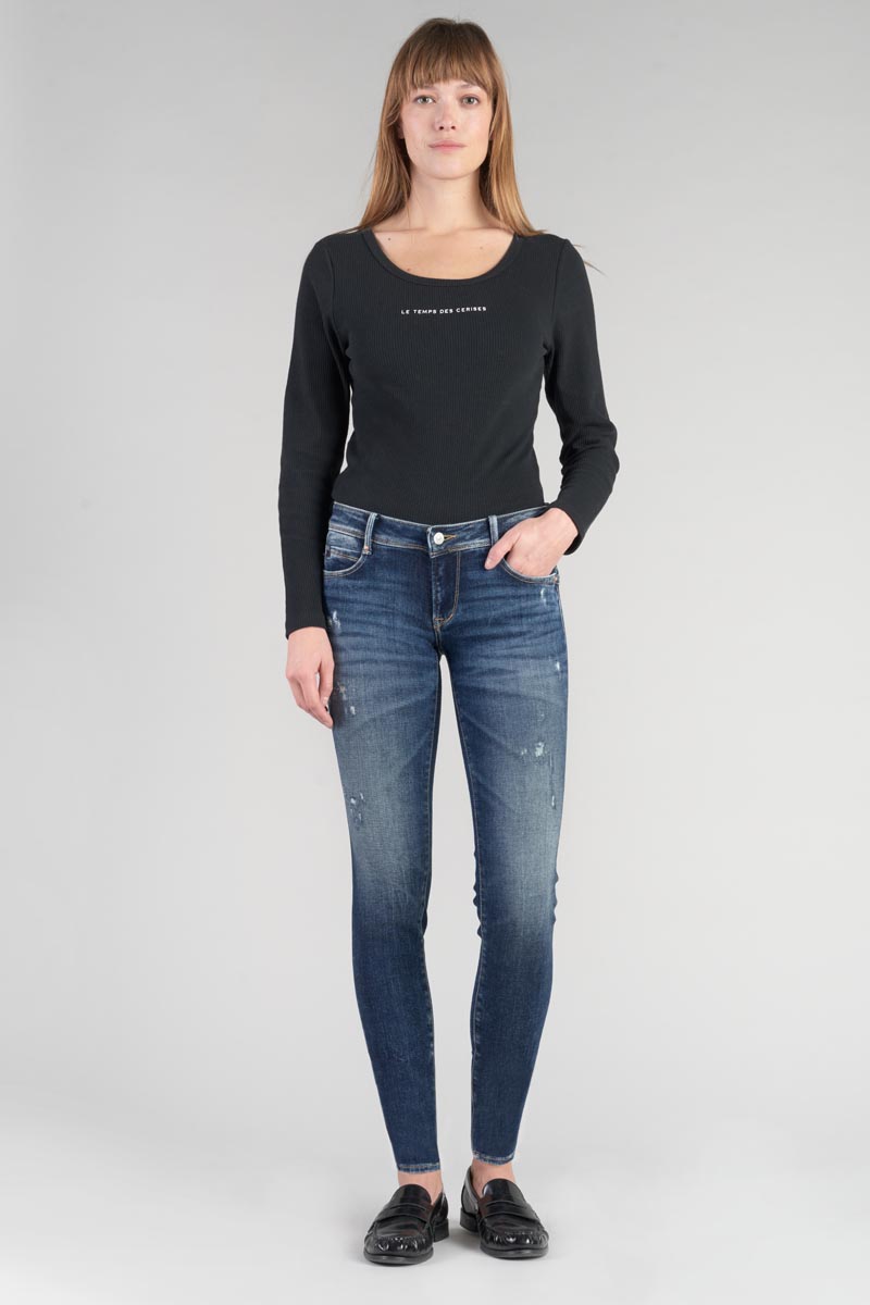 Jeans pulp slim Lilas 7/8 destroy blau Nr.2