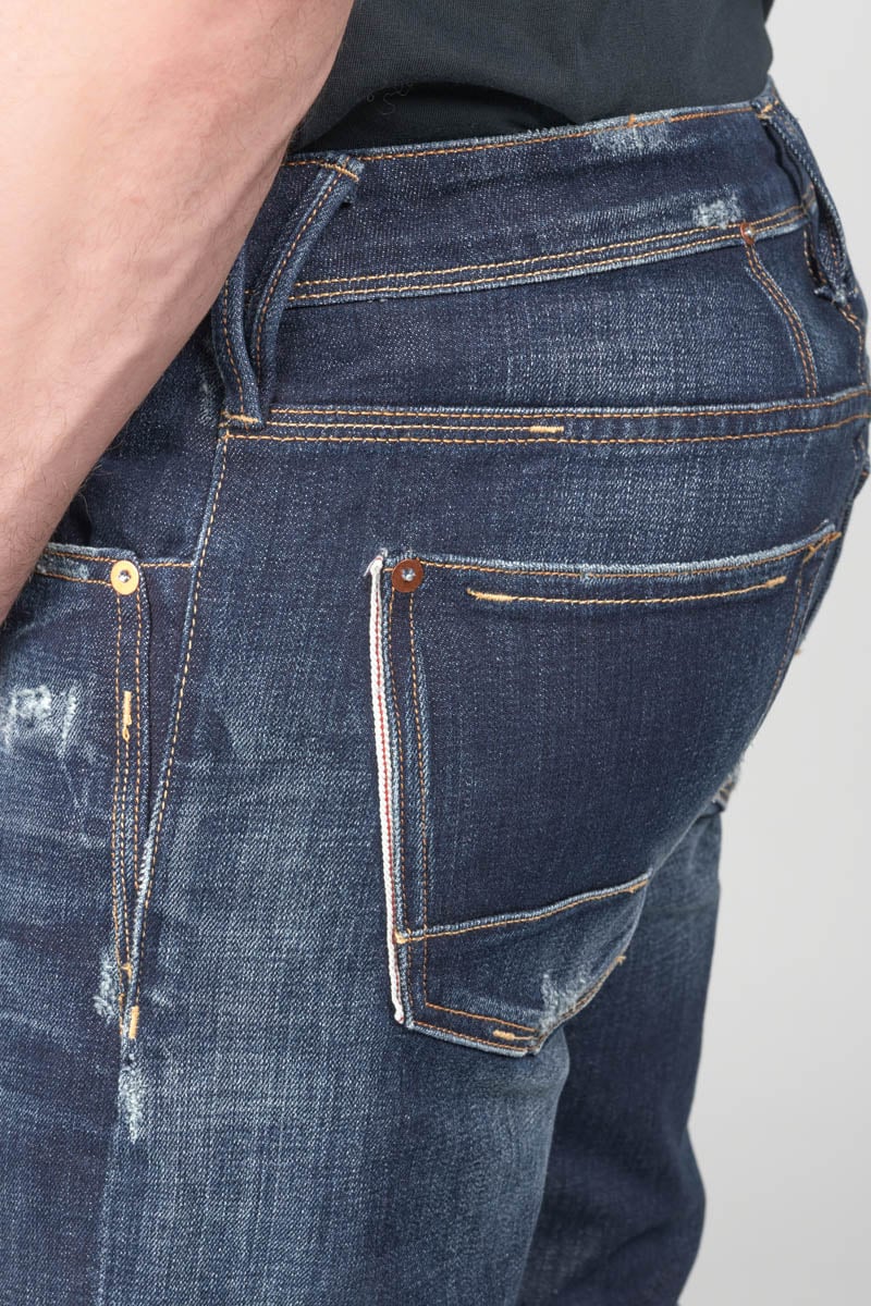 Jeans 600/17 adjusted Basic destroy blau Nr.1