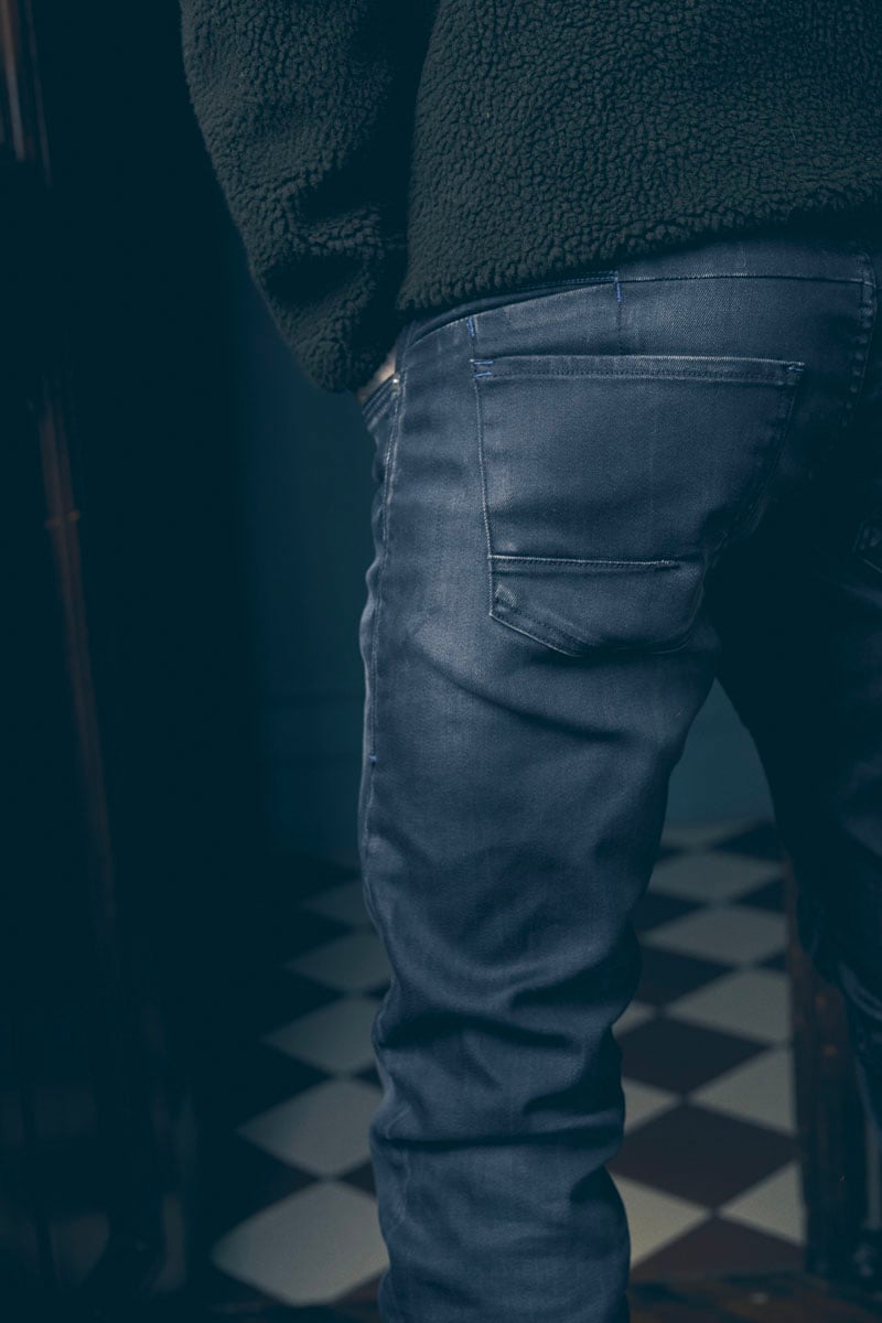Jeans 700/11 slim Musset beschichtet blau-schwarz Nr.3