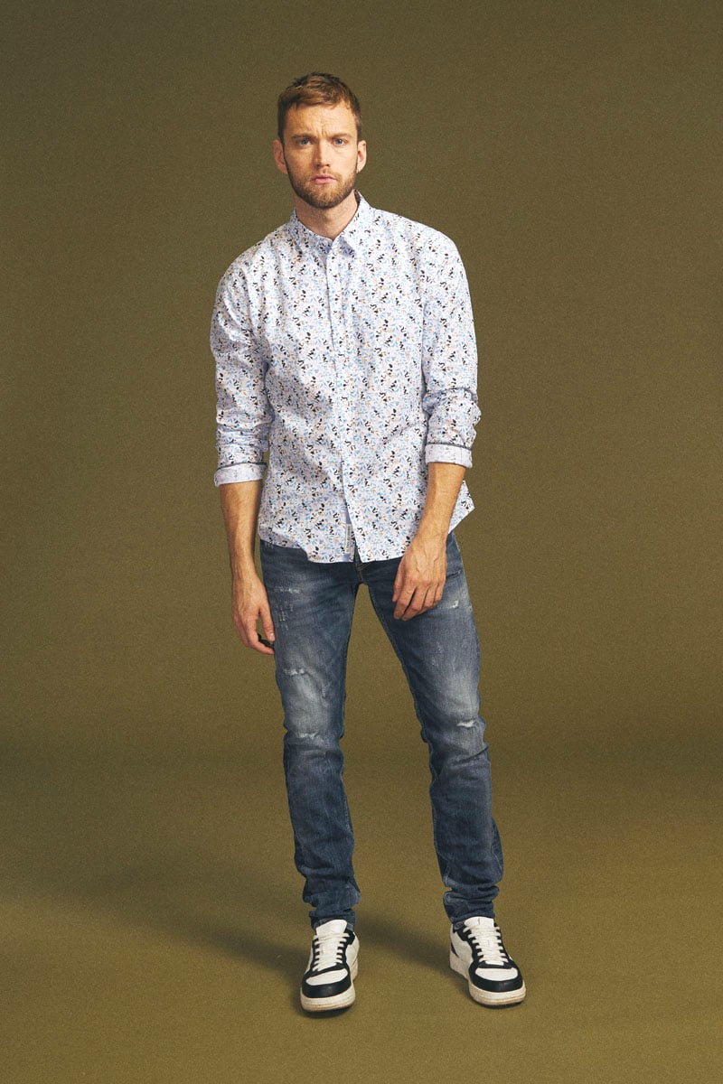 Jeans 700/11 slim Oberkampf destroy blau Nr.3