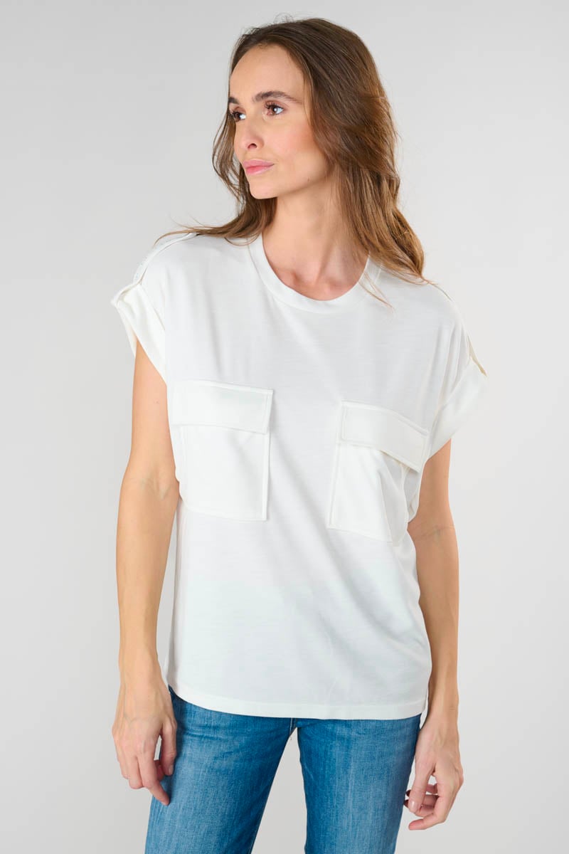T-shirt Freesia in weiß