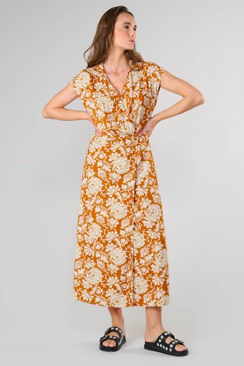 Langes kleid Joubarb in weiß