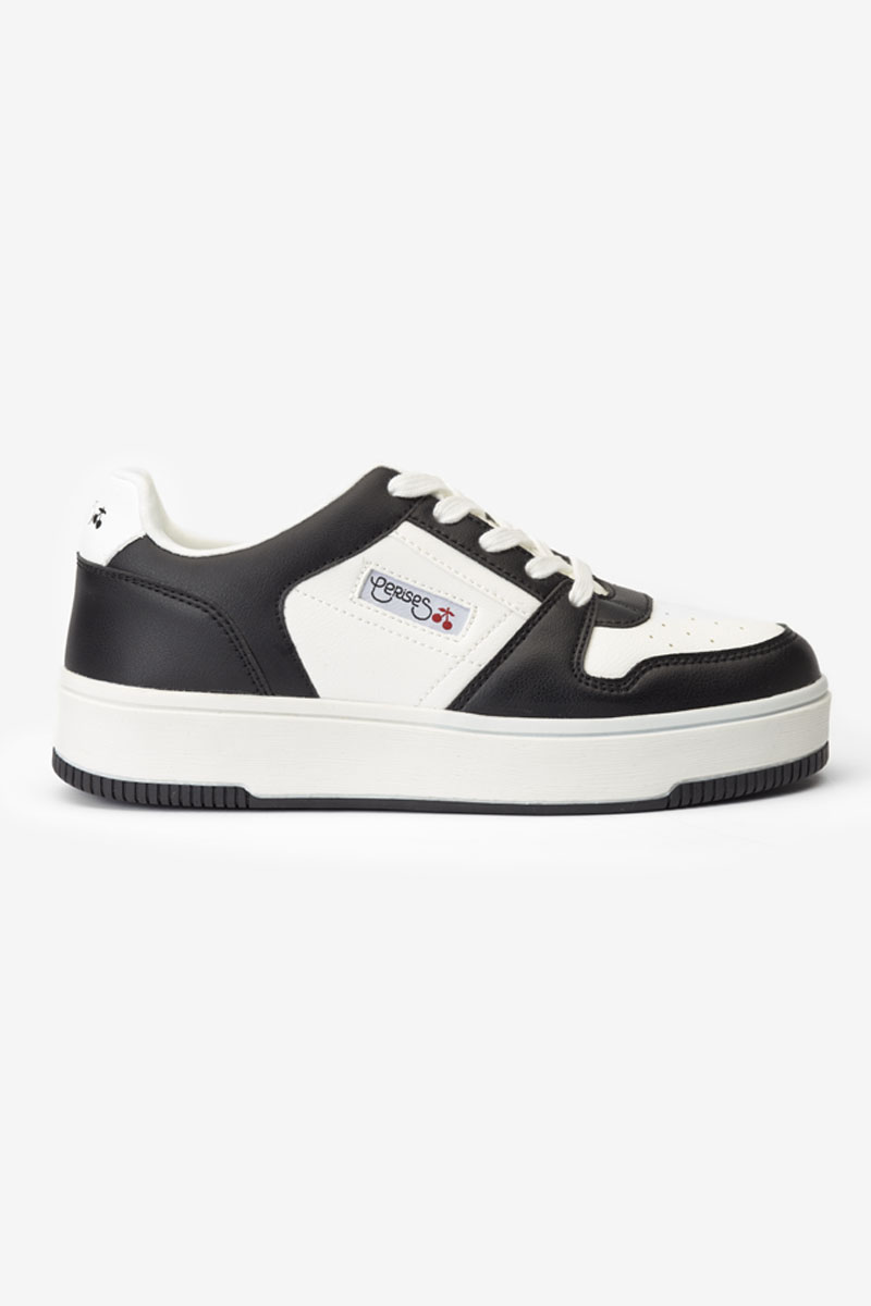 Weiße und schwarze Marly Sneakers