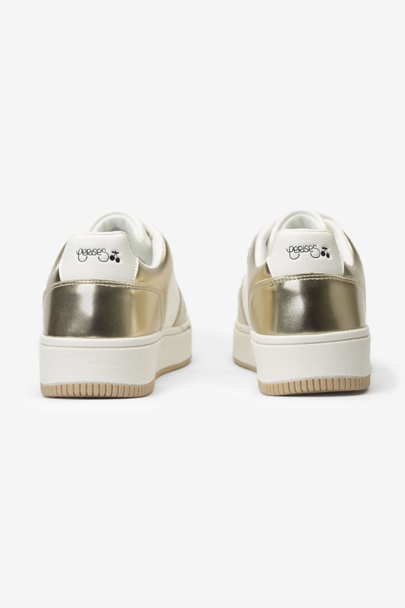 Weiße und goldene Marly Sneakers