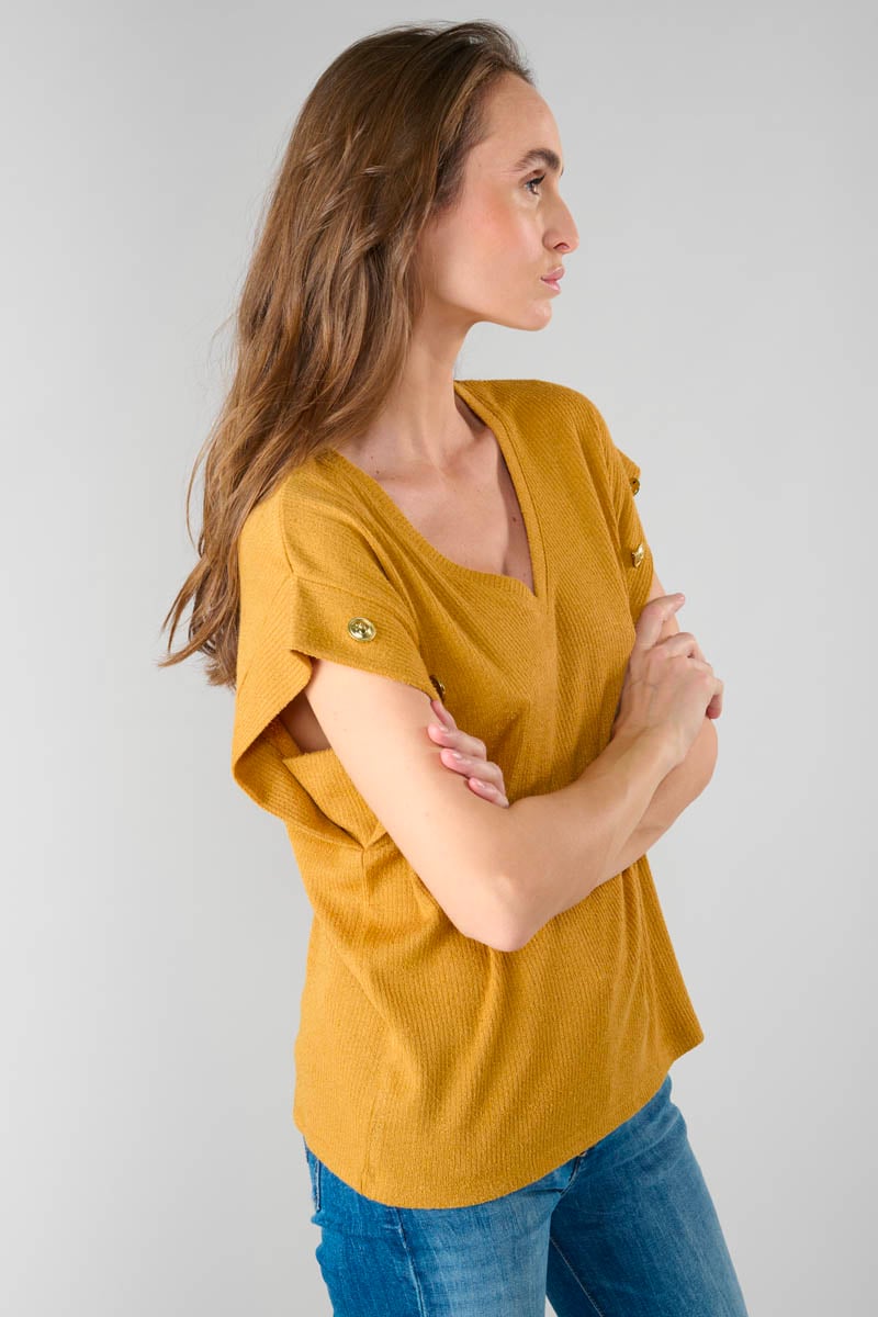 T-shirt Narciss in gelb