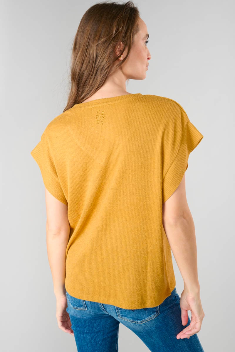 T-shirt Narciss in gelb