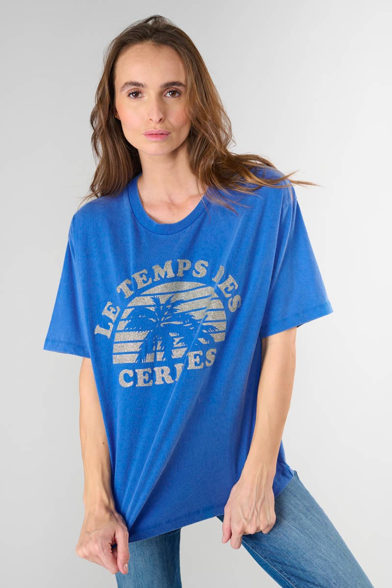T-shirt Riley in blau