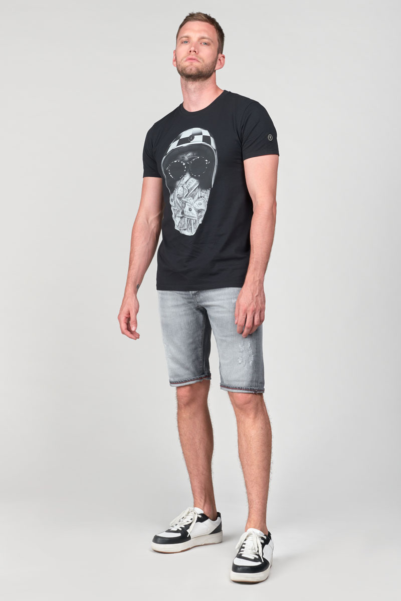 T-shirt Peralta in schwarz